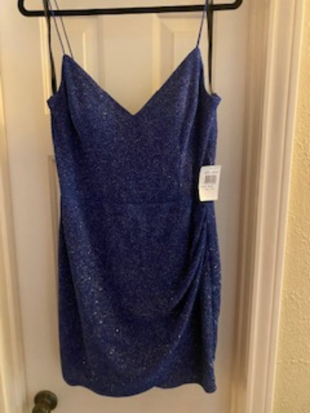Royal Blue Sparkly Cami Mini Dress